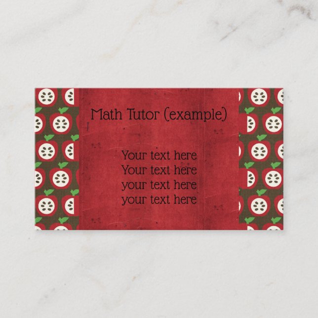 Schule/Lehre/Lehrer Visitenkarte (Vorderseite)