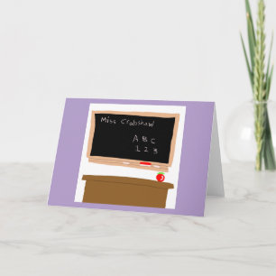 Schule 🏫 Lehrerin 👩🏫 Schreibtisch Dankeskarte