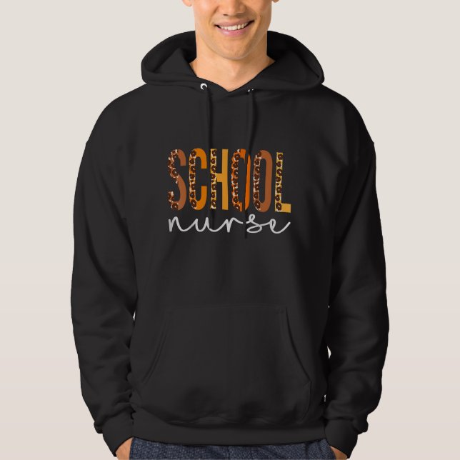 Schule Leopard Squad Niedlich Herbst Dank Hoodie (Vorderseite)