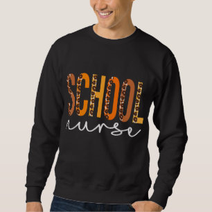 Schule Leopard Squad Niedlich Herbst Dank Sweatshirt