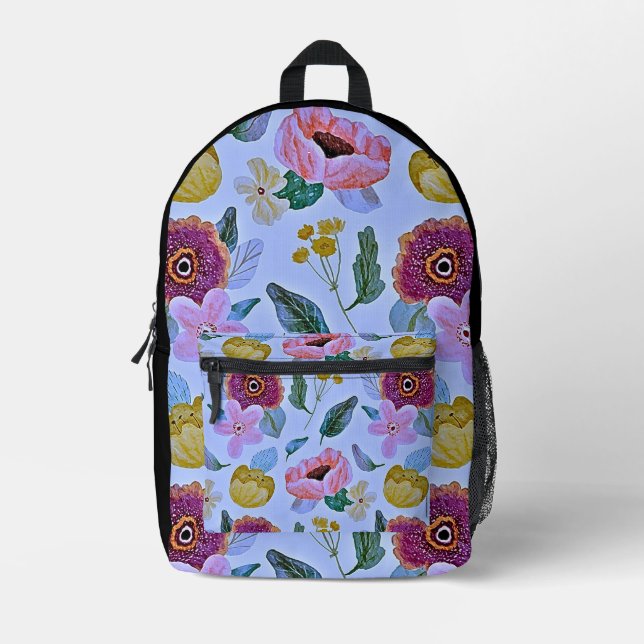 SCHULE LUFTVIBES Druckknopf Nähtasche Bedruckter Rucksack (Vorderseite)