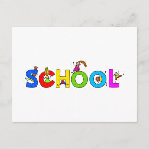 Schule Postkarte