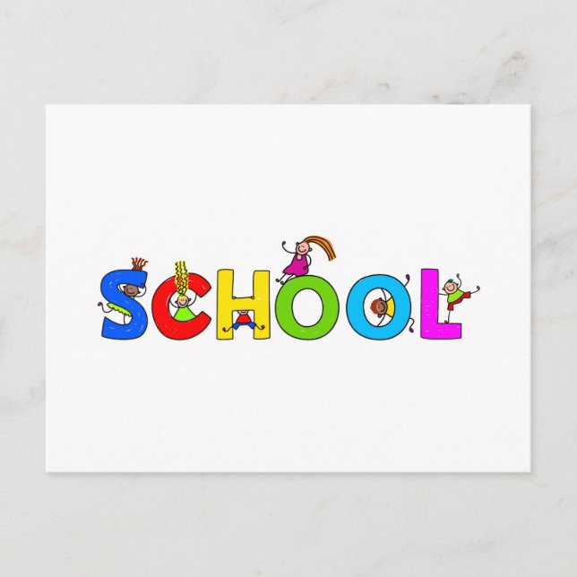 Schule Postkarte (Vorderseite)