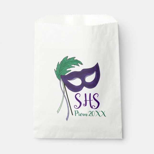 Schule Prom Tanz Masquerade Ball Maske Mardi Gras Geschenktütchen (Vorderseite)
