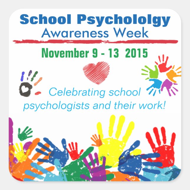 Schule Psychologie Woche 2015 Farbige Aufkleber (Vorderseite)