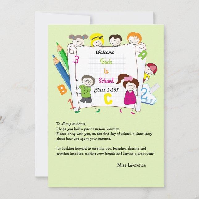 Schule scherzt Eisbrecher des Lehrers Notecard Einladung (Vorderseite)