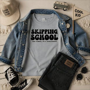 Schule Schwänzen Lustig Homeschool Retro Stil T-Shirt