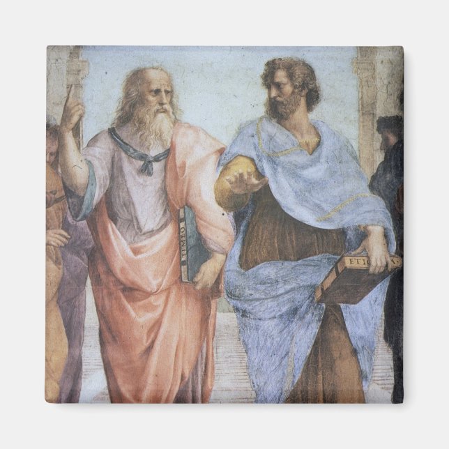 Schule von Athen (Detail - Plato & Aristoteles) Magnet (Vorne)
