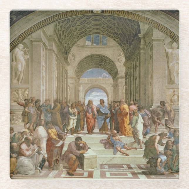 Schule von Athen, vom Stanze della Glasuntersetzer (Vorderseite)