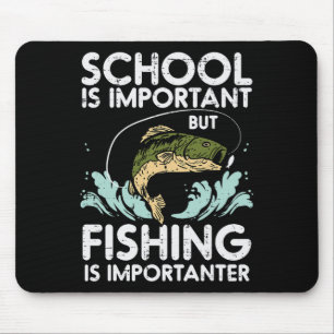 Schule Wichtiges Fischen Importanter Lustige Junge Mousepad