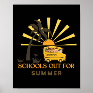 Schulen für die Sommerferien - glückliche Kinder Poster
