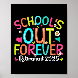 Schulen für immer wieder müde Lehrer 2025 Groovy R Poster