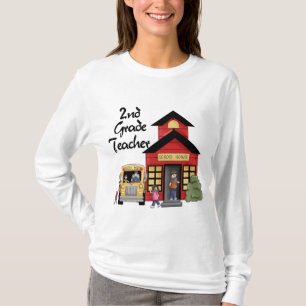 Schulen Sie Haus-2. Grad-Lehrer-T-Shirts und T-Shirt