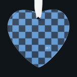 SCHULENSPORTSCHRANK INITIALS Herzteam Spaß Ornament<br><div class="desc">Schachbrettmuster in blau,  hellblau mit kundenspezifischen INITIALS in weiß. Einfach zu personalisieren,  um Ihr eigenes Team / Schule / persönliche Initialen,  Name,  eigenen Text. Ideal für JEDEN Teamgeist,  Schulveranstaltung,  Sport,  Fun Event in JEDEM Alter. Farbenfroh,  sportlich,  Spaß. Mix und Match ganze Team Spirit / Sport / Student Kollektionen.</div>