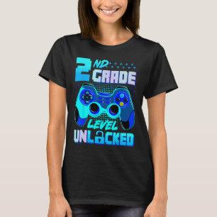 Schüler der 2. Klasse entsperrter Gamer-Jungen Kid T-Shirt