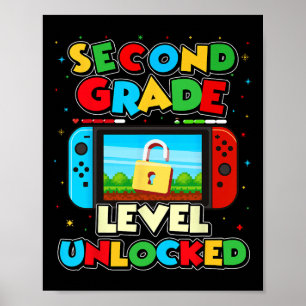 Schüler der 2. Klasse freigeschalteter Videospiele Poster