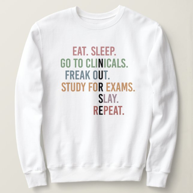 Schüler der Funny Nursing School Future Nurse Gesc Sweatshirt (Design vorne)