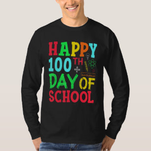 Schüler Lehrer an der Schule glücklich 100. Schult T-Shirt