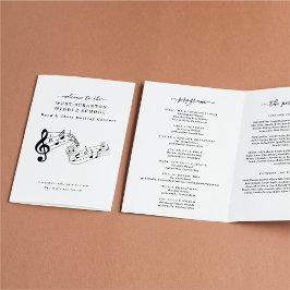 Schüler- oder Bandkonzertprogramm Flyer