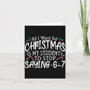 Schüler sagen 6-7 67 Sechs Sieben Lustiger Lehrer  Karte