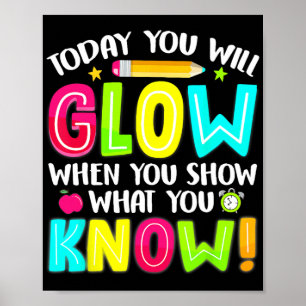 Schüler, was Sie am Testtag zeigen Poster