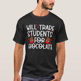 Schüler werden Schokoladenlehrer Valentin tauschen T-Shirt