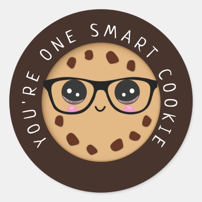 Schülerbelohnung für intelligentes Cookie Runder Aufkleber (Vorderseite)