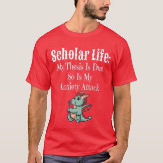 Schülerleben-Angst-Attacke lustig T-Shirt