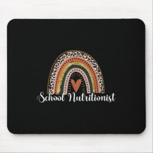 Schulernährungsberater Leopard Regenbogen Zurück z Mousepad