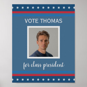 Schülerwahlkampf mit Foto USA Poster