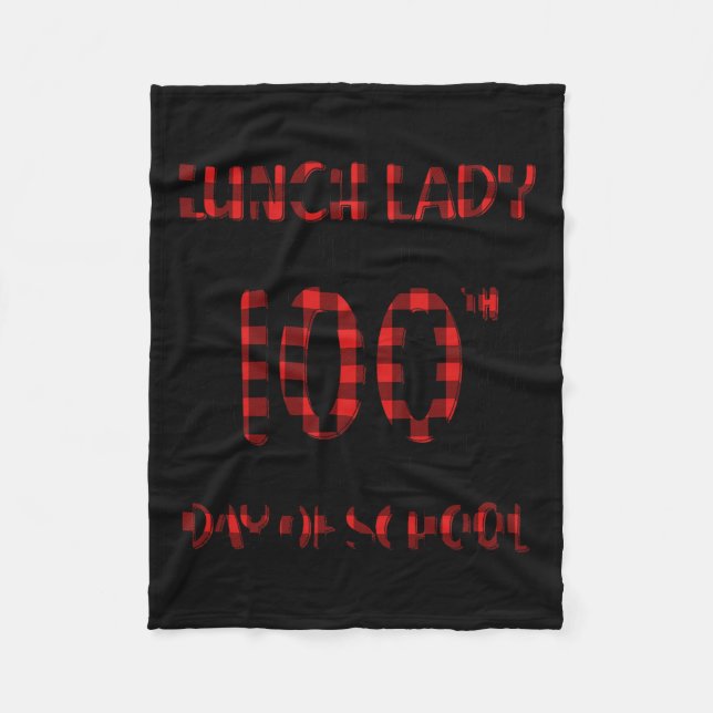 Schulessen Lady Typografy Red Kariert Fleecedecke (Vorderseite)