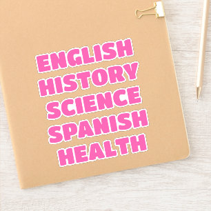 Schulfach-Aufkleber, Ästhetik Aufkleber