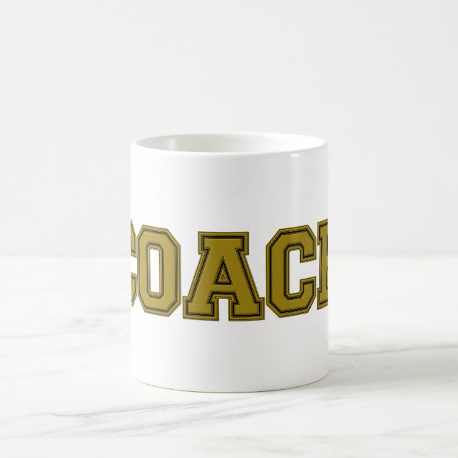 Schulfarben COACH-Tasse, Black-Gold Kaffeetasse (Mittel)