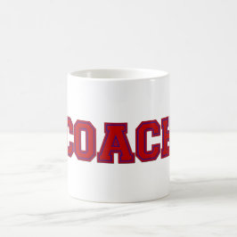 Schulfarben COACH-Tasse, rot-blau Kaffeetasse