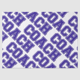 Schulfarben COACH Varsity Letters-Blue-White Seidenpapier
