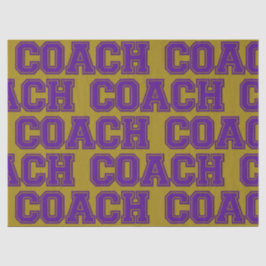 Schulfarben COACH Varsity Letters Lila-Gold Seidenpapier