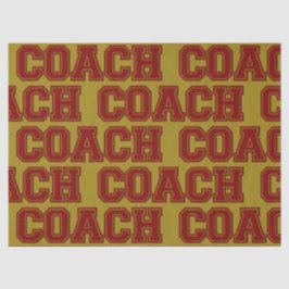 Schulfarben COACH Varsity Letters-Maroon-Gold Seidenpapier