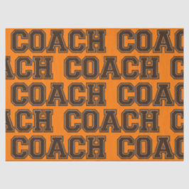 Schulfarben COACH Varsity Letters-Orange-Brown Seidenpapier