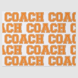 Schulfarben COACH Varsity Letters-Orange-White Seidenpapier