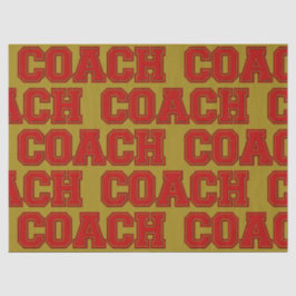 Schulfarben COACH Varsity Letters Red and Gold Seidenpapier