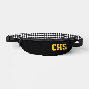 Schulfarben INITIALS Checkerboard Team Fun Bauchtasche