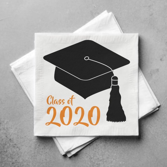 Schulfarben Orange Class Year Serviette (Von Creator hochgeladen)