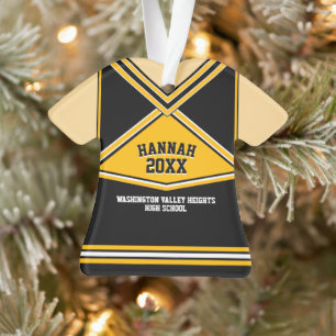 Schulfarben Personalisierte Cheerleader Uniform Ornament