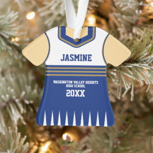 Schulfarben Personalisierte Cheerleader Uniform Ornament