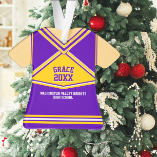 Schulfarben Personalisierte Cheerleader Uniform Ornament