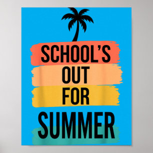 Schulferien für lustigen Lehrer im Sommer Poster