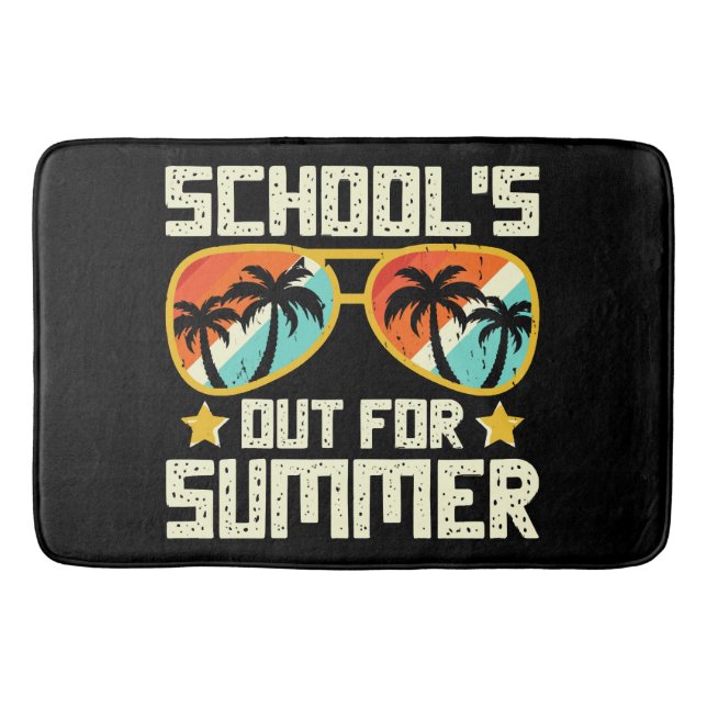 Schulferien im Sommer Badematte (Vorderseite)