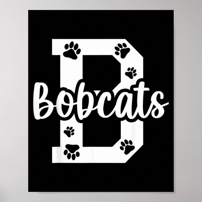 Schulgeist-Maskottchen Bobcats Back To School Poster (Vorne)