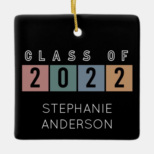Schulgeschenke 2022 Uni-Abschluss-Klasse Keramikornament (Vorderseite)