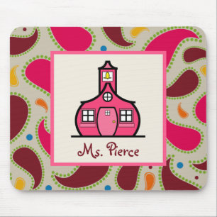 Schulhaus-/Paisley-Lehrer Mousepad